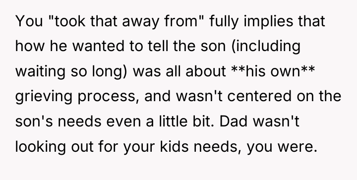 You "took that away from" fully implies that how he...