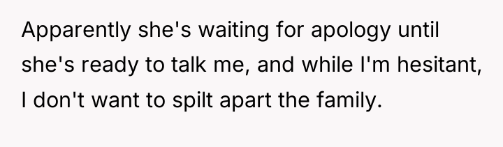 Apparently she's waiting for apology until she's ready to talk...