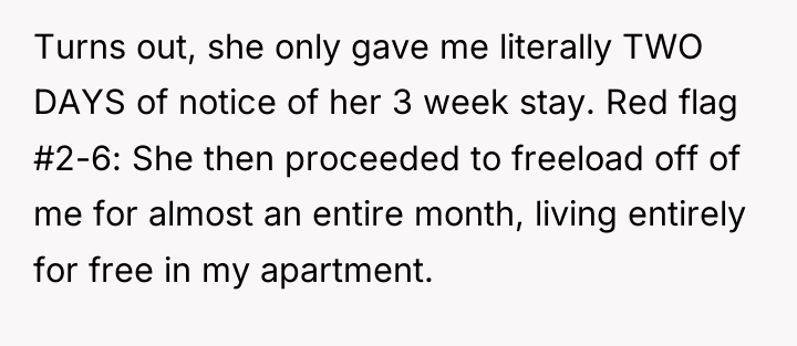 Turns out, she only gave me literally TWO DAYS of...