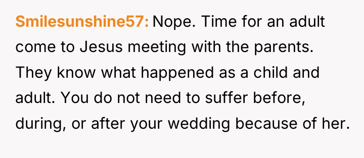 Smilesunshine57 Nope. Time for an adult come to Jesus meeting...