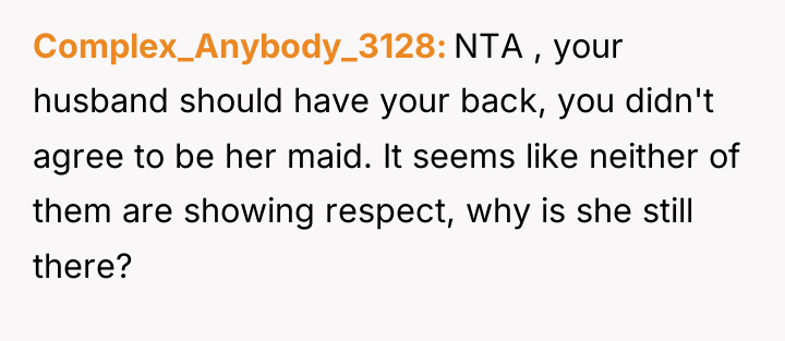 Complex_Anybody_3128 NTA , your husband should have your back, you...