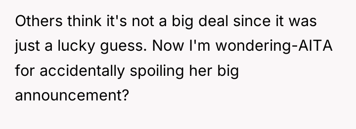 Others think it's not a big deal since it was...