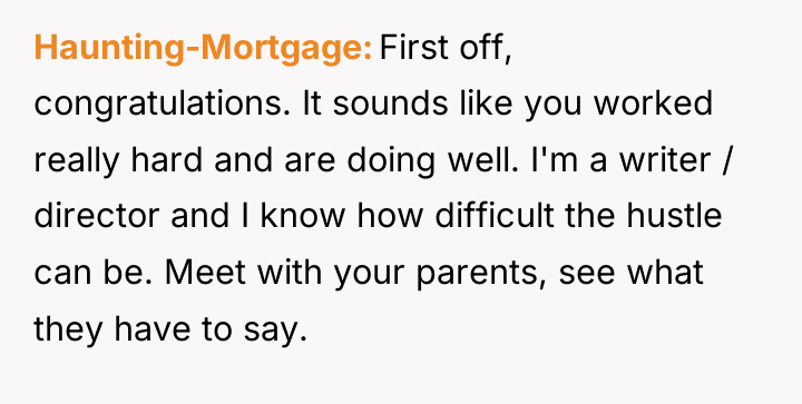 Haunting-Mortgage First off, congratulations. It sounds like you worked really...
