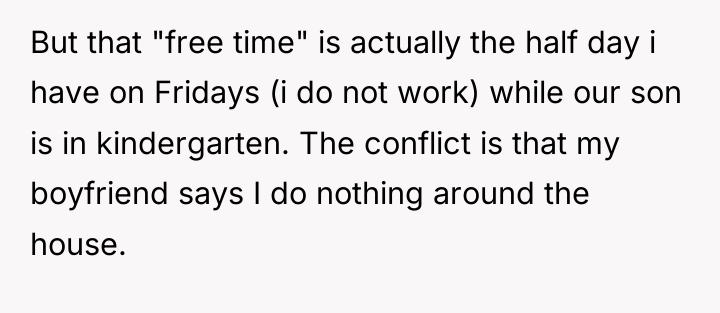 But that "free time" is actually the half day i...