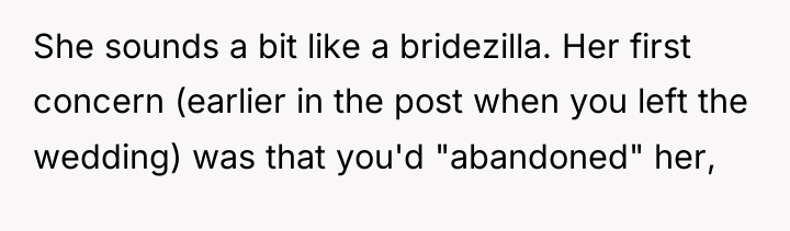 She sounds a bit like a bridezilla. Her first concern...