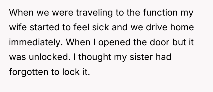 When we were traveling to the function my wife started...
