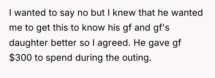 I wanted to say no but I knew that he...