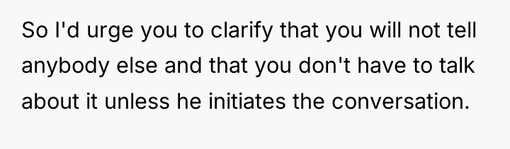 So I'd urge you to clarify that you will not...