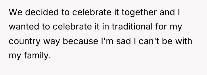 We decided to celebrate it together and I wanted to...