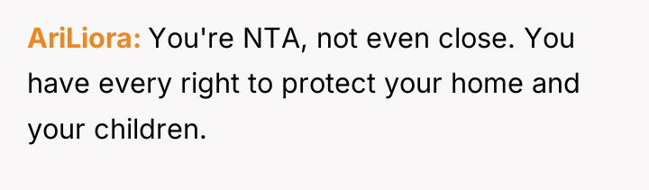 AriLiora You're NTA, not even close. You have every right...