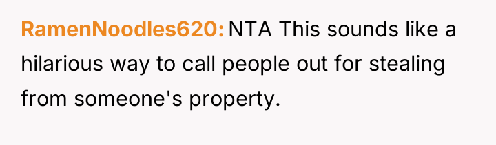 RamenNoodles620 NTA This sounds like a hilarious way to call...