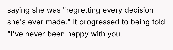 saying she was "regretting every decision she's ever made." It...