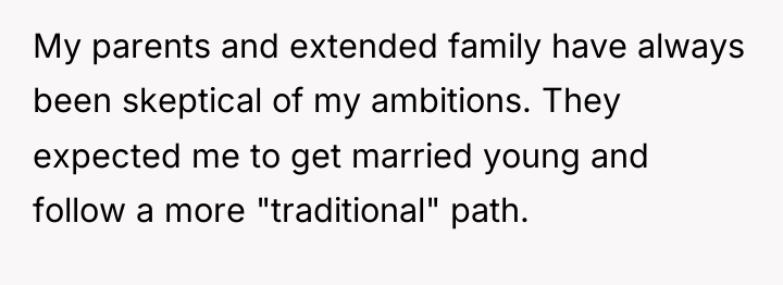 My parents and extended family have always been skeptical of...