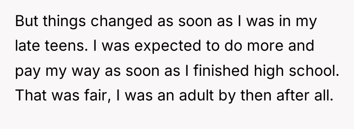 But things changed as soon as I was in my...