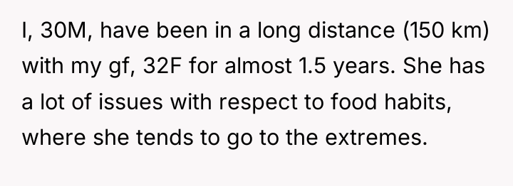 I, 30M, have been in a long distance (150 km)...