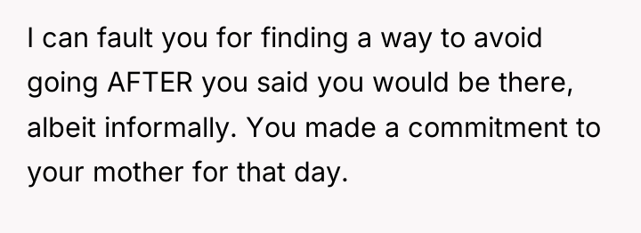 I can fault you for finding a way to avoid...