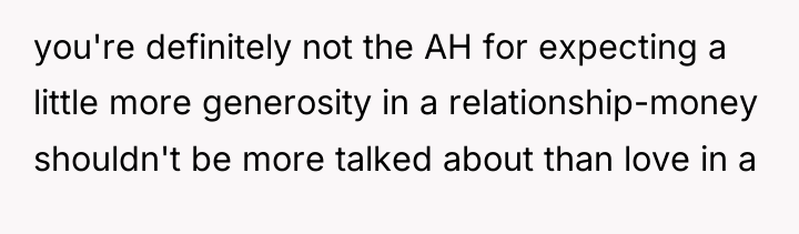 you're definitely not the AH for expecting a little more...