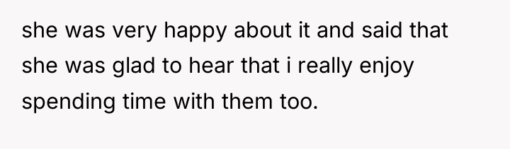 she was very happy about it and said that she...