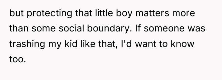 but protecting that little boy matters more than some social...