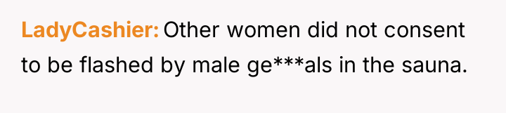 LadyCashier Other women did not consent to be flashed by...