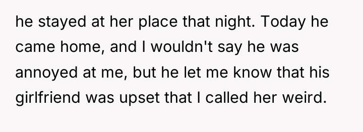 he stayed at her place that night. Today he came...