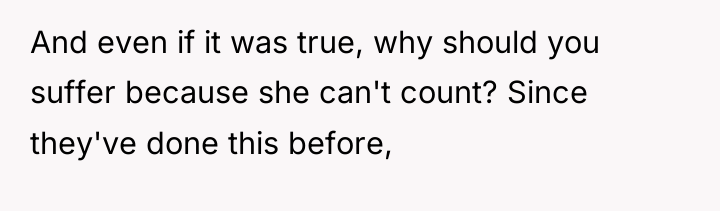 And even if it was true, why should you suffer...