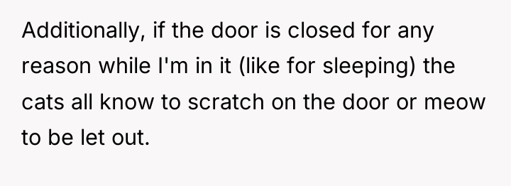 Additionally, if the door is closed for any reason while...