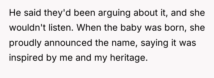 He said they'd been arguing about it, and she wouldn't...