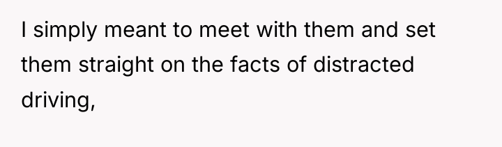 I simply meant to meet with them and set them...