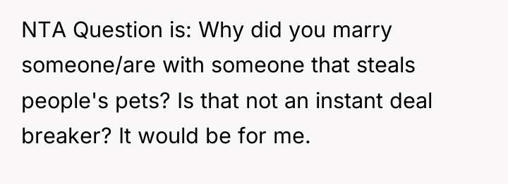 NTA Question is: Why did you marry someone/are with someone...
