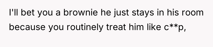 I'll bet you a brownie he just stays in his...
