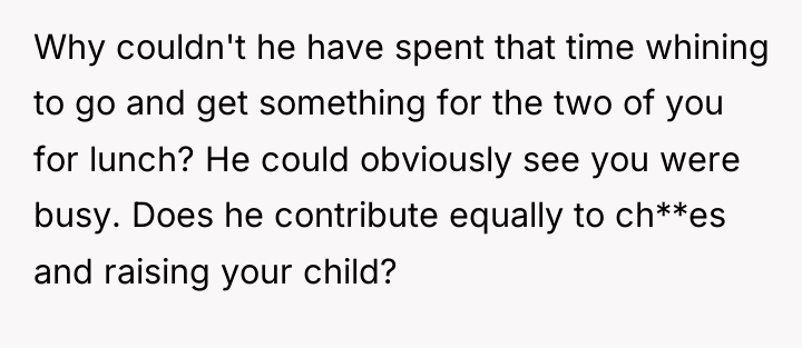 Why couldn't he have spent that time whining to go...