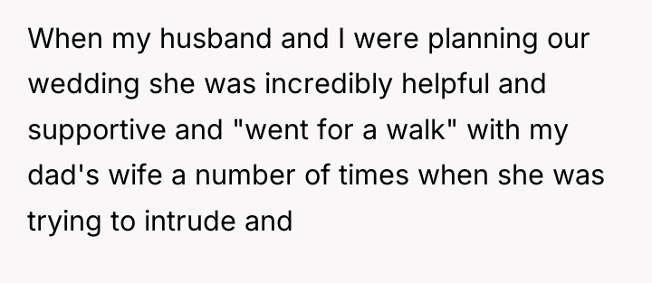 When my husband and I were planning our wedding she...