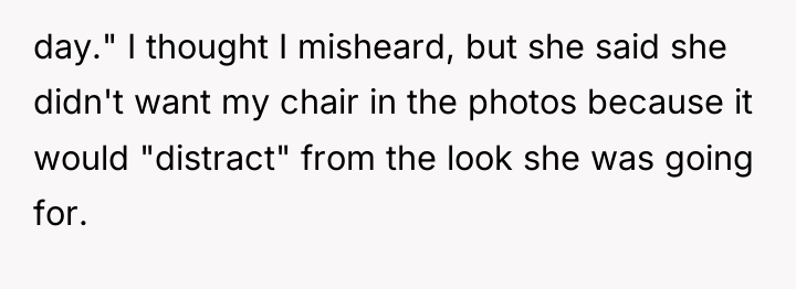 day." I thought I misheard, but she said she didn't...