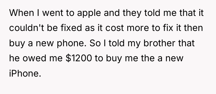 When I went to apple and they told me that...