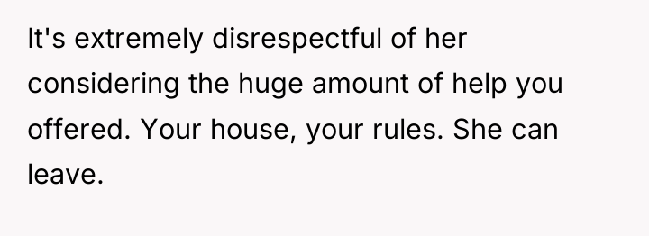 It's extremely disrespectful of her considering the huge amount of...