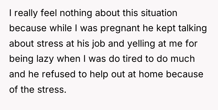 I really feel nothing about this situation because while I...