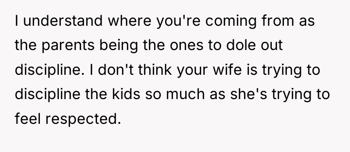 I understand where you're coming from as the parents being...