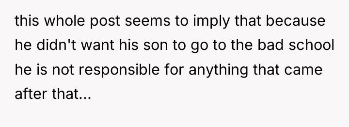 this whole post seems to imply that because he didn't...