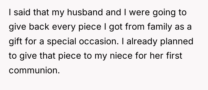 I said that my husband and I were going to...