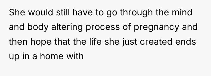 She would still have to go through the mind and...
