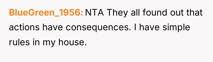 BlueGreen_1956 NTA They all found out that actions have consequences....