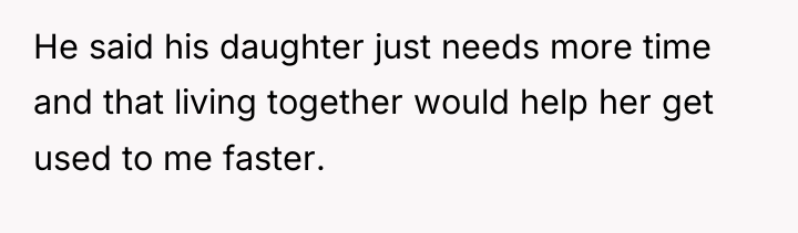 He said his daughter just needs more time and that...