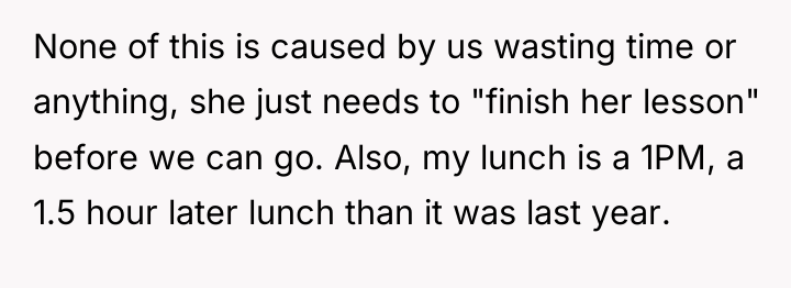None of this is caused by us wasting time or...