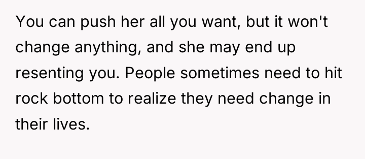 You can push her all you want, but it won't...