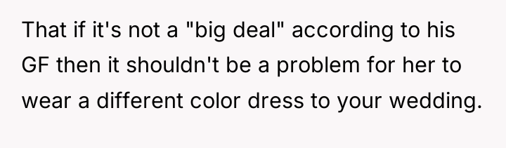 That if it's not a "big deal" according to his...