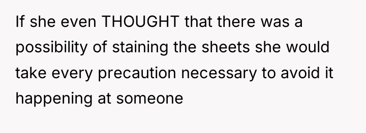 If she even THOUGHT that there was a possibility of...