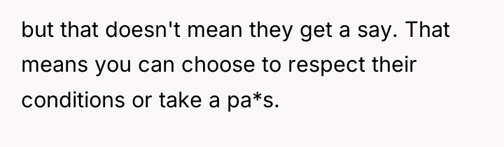 but that doesn't mean they get a say. That means...