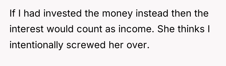 If I had invested the money instead then the interest...