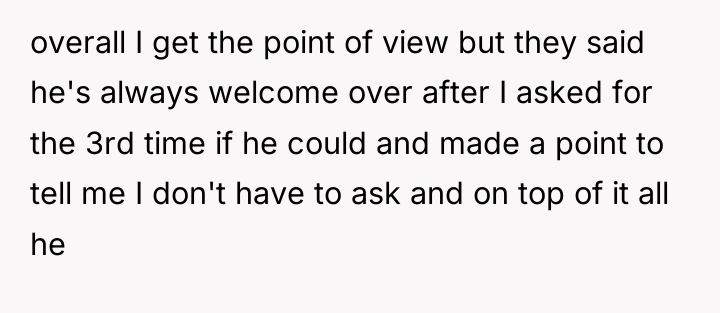 overall I get the point of view but they said...